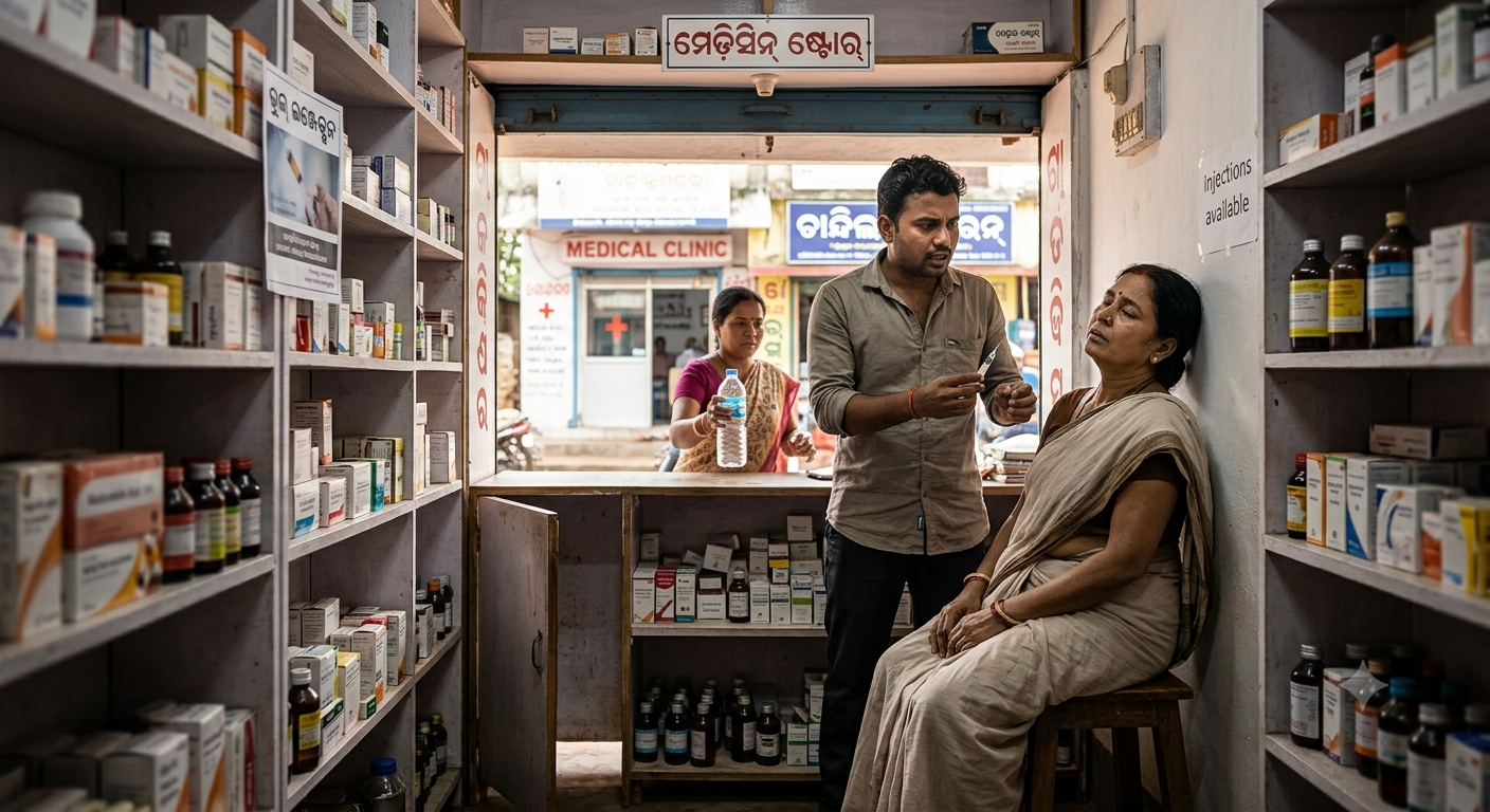 ଭୁଲ୍ ଇଞ୍ଜେକ୍ସନ ନେଲା ଜୀବନ: ଚାନ୍ଦିଲିରେ ମହିଳାଙ୍କ ମୃତ୍ୟୁ, ମେଡ଼ିସିନ୍ ଷ୍ଟୋର୍ କର୍ମଚାରୀ ଅଟକ